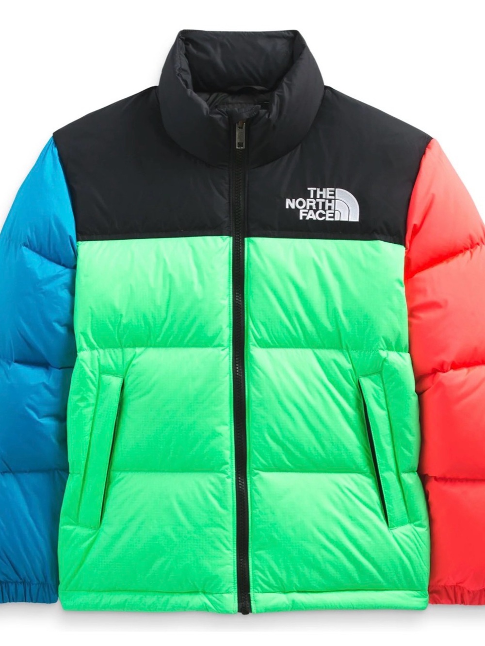 The North Face 1996 Retro Nuptse Colour block Jacket | Chlorophyll Green